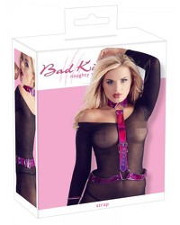 Bad Kitty Harness, fuchsia/metallic